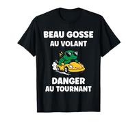 Jeune Beau Gosse au Volant Humour permis de Conduire T-Shirt
