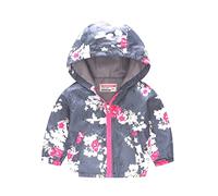 Jeune bébé dinosaure arc-en-ciel camouflage fermeture éclair coupe-vent veste avec capuche trench légers pour enfants coupe-vent vêtements d'extérieur décontractés veste d'hiver pour enfants, gris, 4