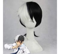 Jeune Black Jack Cosplay Perruque Noir Et Blanc Queue De Cheval Cheveux Synthétiques Anime Costume Jeu De Rôle Perruques 398A