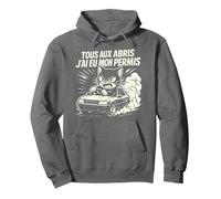 Jeune Conducteur Blague Cadeau Permis De Conduire Sweat à Capuche, Unisexe pour Adultes, Asphalte, L