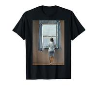 Jeune femme à une fenêtre par Dali T-Shirt