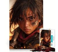 Jeune Femme au Regard déterminé Puzzle Adulte 1000 pièces Jeu de mémoire Découpe de Haute précision Activité Manuelle Calme Exercice Mental à Faire à la Maison (50x75cm)