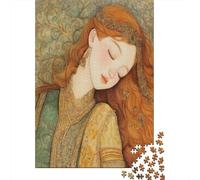 Jeune Fille endormie Portrait de personnage1000 Pièces, Puzzle Impossible pour Adultes, Cadeaux, pour Enfants38x26cm/1000pcs