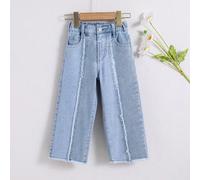 Jeune Fille Jean Droit Ourlet Effiloché 6Y,7Y,4Y,5YUnicoloreJean