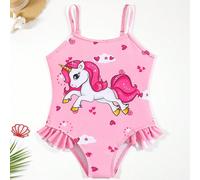 Jeune fille nouveau style mode imprimé de positionnement débardeur une-pièce maillot de bain 6Y,7Y,4Y,5YAnimal,Cartoon,Portrait,Géométrique,PlantesPolyester