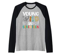 Jeune Fille Sauvage et dix-Sept Ans drôle Manche Raglan