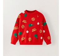 Jeune garçon Lettre motif décontracté col rond manches raglan manches longues pull tricoté, automne/hiver 6Y,7Y,4Y,5Ygraphique,Lettres,Fruits & légumesTricots