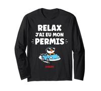 Jeune Humour permis de Conduire Relax J'Ai Mon Permis Manche Longue