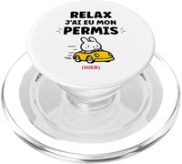 Jeune Humour permis de Conduire Relax J'Ai Mon Permis PopSockets PopGrip pour MagSafe