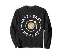 Jeûne OMAD Squad Humour Intermittent Fast Feast Repeat Sweatshirt