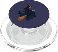 Jeune sorcière Assise à l'ascension d'un Besom Vector Art PopSockets PopGrip pour MagSafe