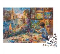 Jeunes Artistes Puzzle 1000 Pièces Adulte avec Emboîtement Parfait, Jeu De Puzzle Jeu De Famille Amusant Et Stimulant pour Se Détendre Après Le Travail, Idée Cadeau Original 52x38cm/1000pcs