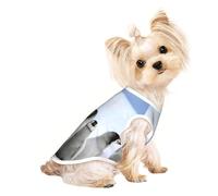 Jeunes pingouins avec imprimé de neige pour petits chiens T-shirts extensibles légers sans manches rayés