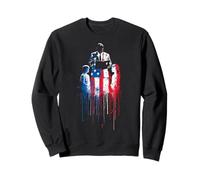 Jeunesse Pasteur Ministre Chrétien Church Drapeau Américain USA Sweatshirt