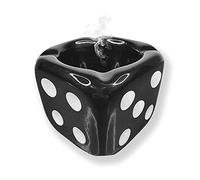 Jeuristic Cendrier pour cigarettes en forme de dés - Cendrier cool en céramique de qualité supérieure - Cadeau pour fumeurs - Cendrier pour intérieur ou extérieur - Décoration de bureau rétro
