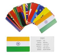 CMP Campagnolo Cartes éducatives Drapeaux du Monde (60 pièces) – Scolaire, apprentissage enfants
