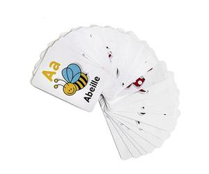 Jeux 2 mômes Cartes Éducatives Illustrées Alphabet 26 Mots Multicolore | Papier, cartes éducatives illustrées, 26 mots de l'alphabet, développement du vocabulaire, apprentissage, enfant, multicolore