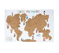 JEUX 2 MOMES - EA1036 - Poster Carte du Monde à Gratter Enfant Jouet jeu Educatif Eveil Apprentissage