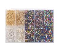 JEUX 2 MOMES, EA1134, Coffret Diy Boucles d'Oreilles Et Perles X4880, Parfait pour les enfants et les adolescents, stimule la créativité, variété de perles et accessoires, éducatif et amusant