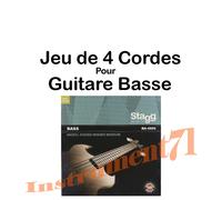 Jeux 4 Cordes Acier Nikele Filet Rond Guitare Basse Medium