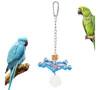 Jeux à mâcher pour oiseaux, jouet hochet en forme de cage, activité de mastication stimulante, interactif pour perroquets, perruches, perruches et aras