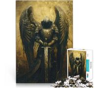 Jeux Amusants Chevalier angélique Puzzles de 2000 pièces pour Adultes 70x100cm avec Affiche et Feuille de Questions correspondantes à partir de 14 Ans