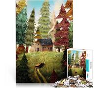 Jeux Amusants en Famille Secret de la forêt Puzzle 1000 pièces pour Adultes 50x75cm Car C'est Un pour Toute la Famille Convient aux 14 Ans et Plus