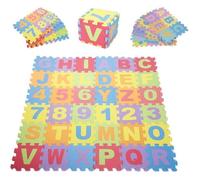 Jeux bébé enfant Tapis d'éveil puzzle en mousse 36 Pièces Alphabet et chiffres