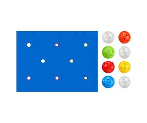 Jeux d'activité d'exercice avec toile perforée et 8 balles | Jeux de groupe pour une utilisation à la maison, l'école, l'extérieur, cour, plage, loisirs, fêtes et réunions de famille