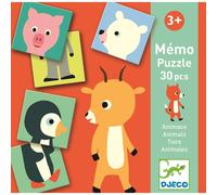 Jeux d'apprentissage mémo puzzle animaux