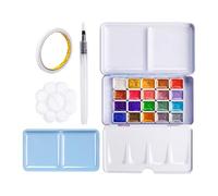 Jeux d'aquarelle - Ensemble compact de peinture à l'aquarelle | Ensemble de palette d'aquarelle avec 20 couleurs pour débutants, et artistes, kit de peinture portable pour dessiner, projets