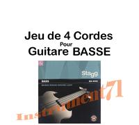 Jeux de 4 Cordes Acier Nikele Filet Rond Guitare Basse Electrique