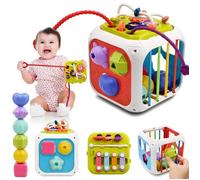 Jeux de Bébé Montessori - BLEOSAN - Cube Souple - 7 activités éducatives - Plastique ABS - Multicolore