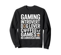 Jeux de café Introverti Dog Lover sans Conversations Sweatshirt