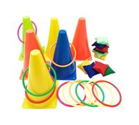 Jeux de carnaval pour extérieur interaction colorée entre parents et | Combo de jeux de plein air pour carnaval pour patio, jardin, plage, camping
