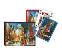 Jeux de cartes : coffret 2 x 55 cartes : city lights piatnik G