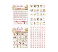 Jeux De Cartes De Pâques pour - 24 Pièces Coffret De Jeu De Table pour Réunions,Jeu de Cartes Familial Interactif |, École, Fêtes, Voyages