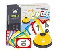 Jeux de cartes mathématiques - 24 cartes éducatives de multiplication, développement des compétences, kit d'apprentissage par sous-traction d'additions | de maternelle primaire des classes une