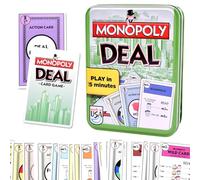 Jeux de Cartes MoNopol-y, Jeu de Société Deal, Jeu de Plateau Classique，Jeu de Cartes à Jouer Rapide pour 2-5 Joueurs Jeu de Plateau Classique Joueurs Jeu de Voyage pour la Famille et Les Enfants - B