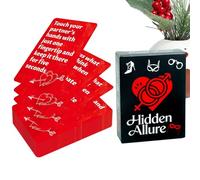 Jeux De Cartes Pour Couples Pour Adultes - Ensemble D'intimité De 50 Pièces, Amusant Romantique Portable | Cartes Ďe Défi Date Night, Jeu Interactif | Deck Đe Fête Relationnelle Ṕour Les Anniv