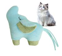 Jeux de Chat pour Chats, interactifs avec Chat et Son Fouet | éléphant en Peluche pour Coup de Pied gratter à mâcher Stimulation Exercice Jeu intérieur Ennui, pour mâcher gratter Arr