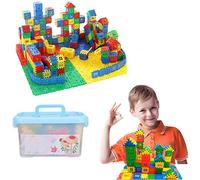 Jeux de Construction 130 Pieces Blocs de Construction Puzzle 3d DIY Assemblage Briques Jeu Educatif Jouets d'Eveil et d'Activité Développer Intelligence pour Enfant 2-6 Ans Cadeau d'Anniversaire Noël