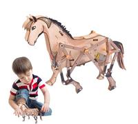 Jeux de Construction Animaux,Jouets de Blocs de Construction pour Tout-Petits | Ornement de Bureau pour, Jouet d'Assemblage en Briques en Forme de Cheval