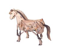 Jeux de Construction d'animaux - Jouets en Blocs Stem pour, Figurine de Cheval en Bois à Monter, décoration de Bureau pour garçons et Filles