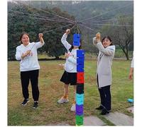 Jeux De Construction D'équipe, Jeux D'empilage De Blocs pour 5 à 20 Personnes, Jeu De Travail en équipe, Jeu De Loi De Carnaval en Plein Air, Jeu De Fu, Green, 8PCS