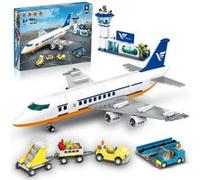 Jeux de Construction - HOGOKIDS City Airport L'avion de Passager avec lumière LED, 901 PCS G