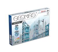 GEOMAG - PRO-L Skyline New York 174 Pièces - Jeu Construction Magnétique Aimants Puissants - Enfants dès 8 Ans - Fabrication Suisse - Blocs Construction avec 60 Tiges,48 Billes,66 Panneaux Bleu -STEM