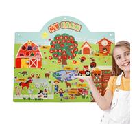 Jeux de contes en feutre, tableau en feutre pour jeunes , en feutre, Story Board, animaux de la ferme, jouets - Tableau interactif d'apprentissage en feutre, activités murales