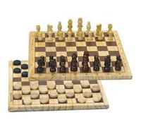 Jeux de dames et d'échecs en bois L'arbre à jouer G