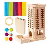 Jeux De Dés De Bâtons-Jeu De Dés De Bâtons en Bois Colorés, Activité De Conseil Éducatif De Développement Précoce De La Motricité Fine en Bois | Jeux De Société pour Garçons Et Filles pour Développer